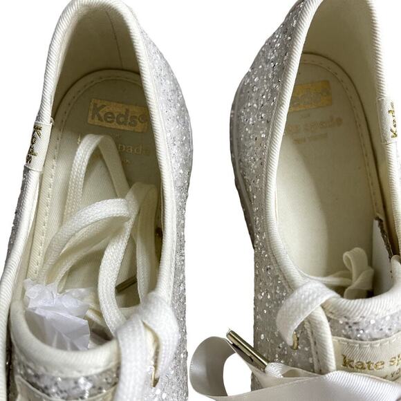 KEDS X KATE SPADE TRIPLE KICK  ALL OVER GLITTER SNEAKERS - Picture 4 of 9
